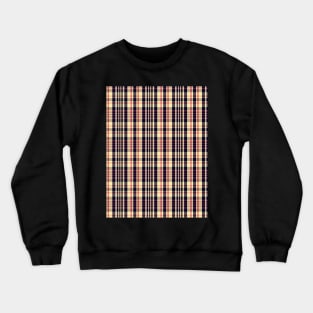 Sunset and Sunrise Aesthetic Sorcha 1 Hand Drawn Textured Plaid Pattern Crewneck Sweatshirt